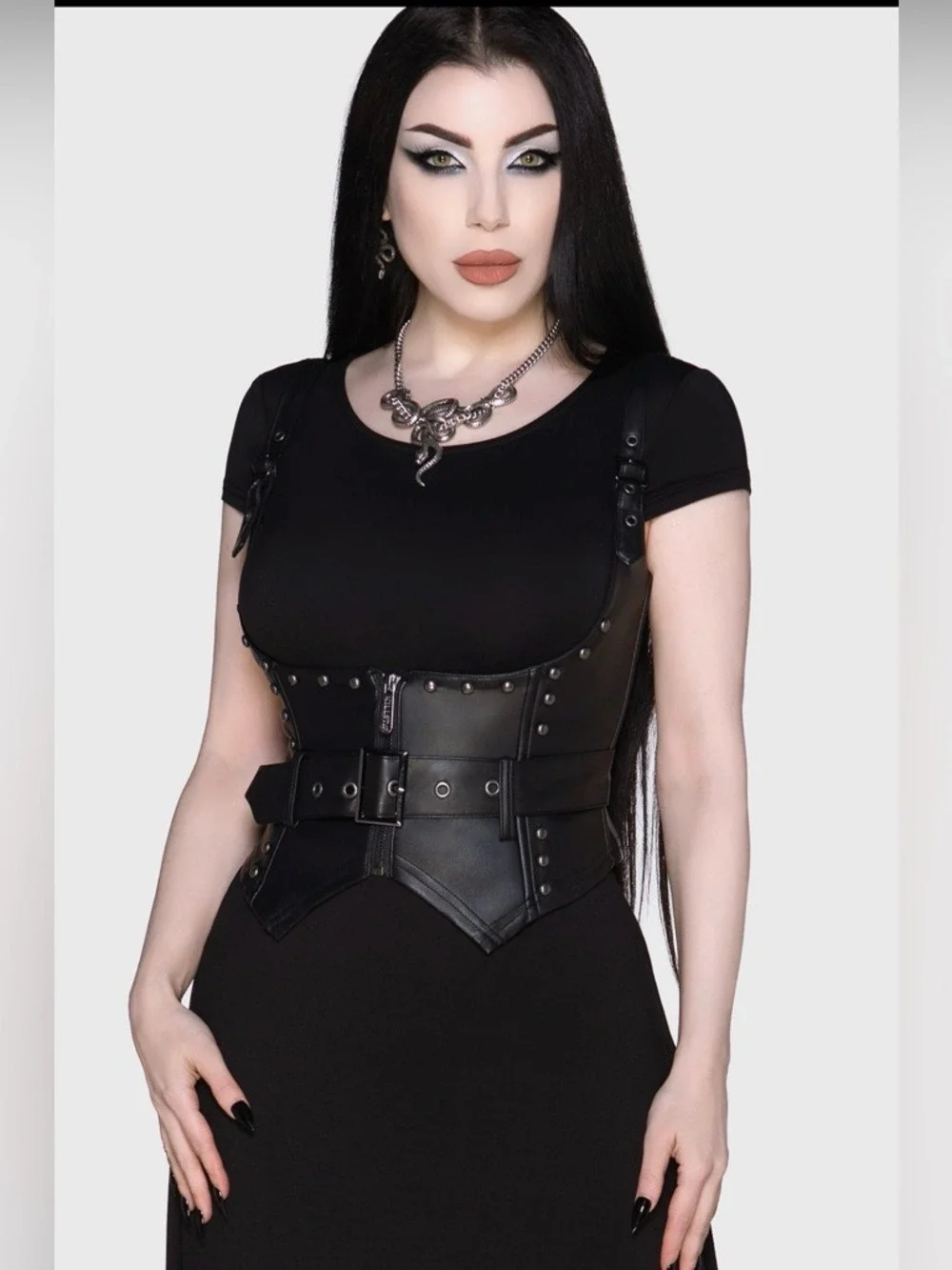 KILLSTAR Malapas Faux Leather Corset Harness NWT Medium